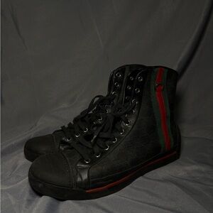 Gucci Black, Red, and Green Sneakers